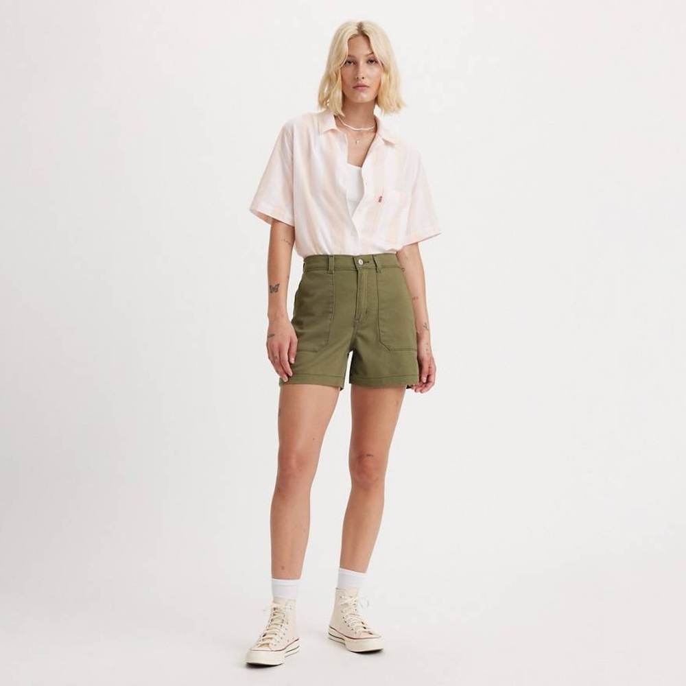 Levi’s Women’s Utility Shorts Green Size 27
